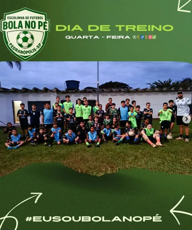 Escolinha Bola no Pé destaca apoio da administração municipal ao desenvolvimento de jovens atletas 