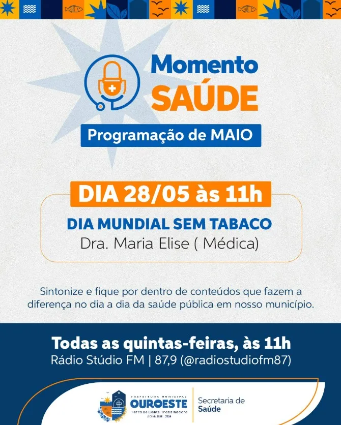 Ouroeste promove Momento Saúde com alerta sobre os impactos do tabagismo