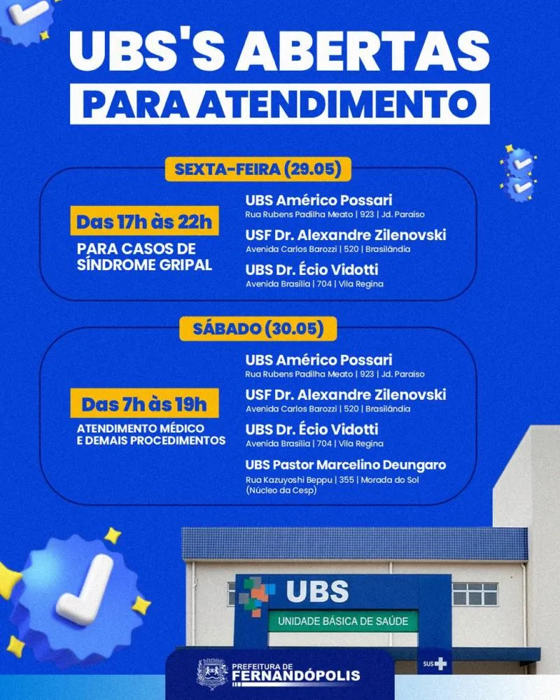 Casos de síndrome gripal levam a alterações de horários nas UBSs 