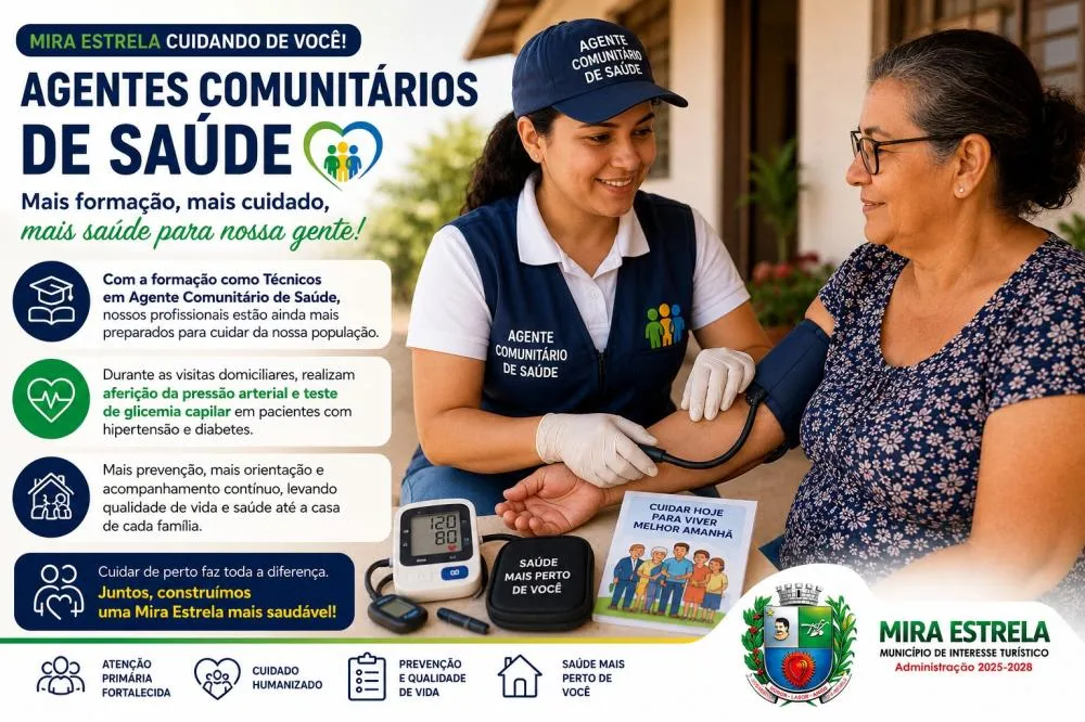 Agentes Comunitários ampliam atendimento domiciliar com aferição de pressão e teste de glicemia