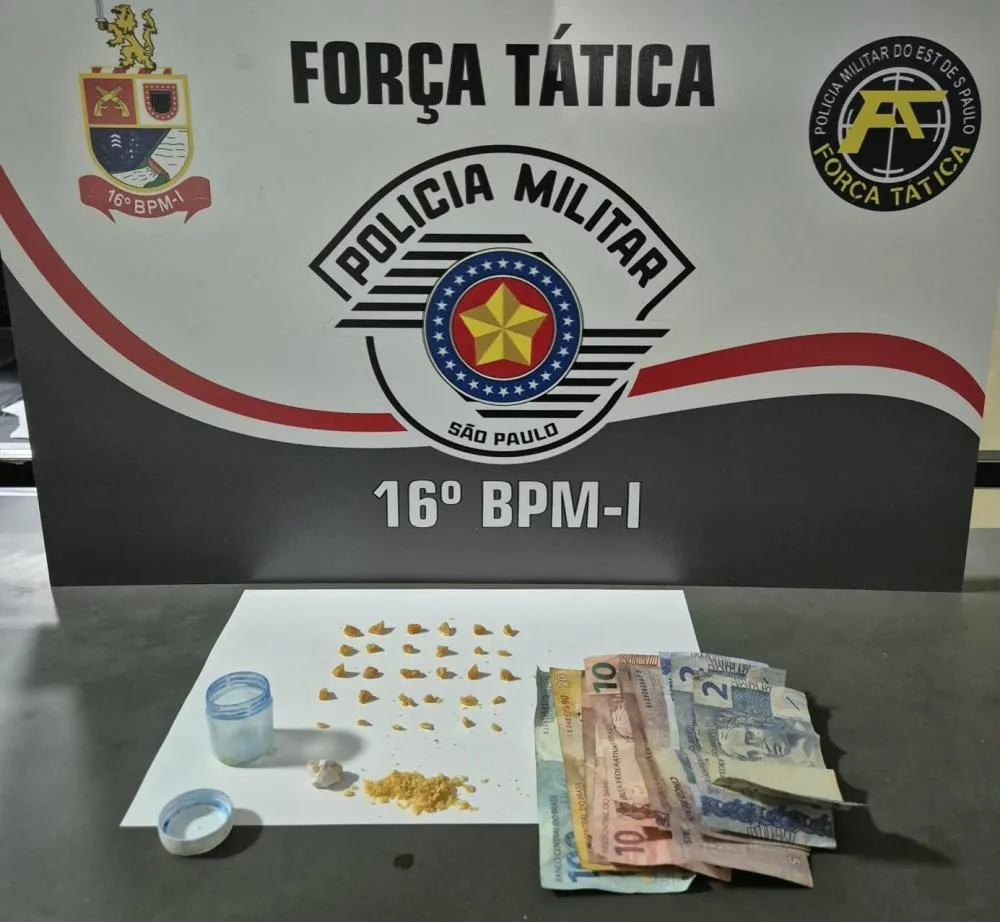 Foragido da Justiça é preso pela Força Tática em bar de Votuporanga com porções de crack
