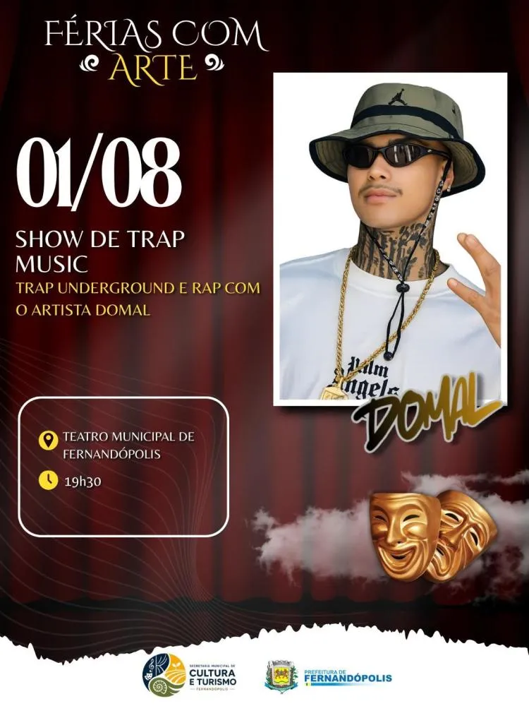 Fim de semana tem apresentações de trap e dança em Fernandópolis