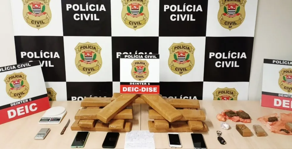 Polícia Civil apreende cerca de 20 quilos de maconha durante operação em Rio Preto 