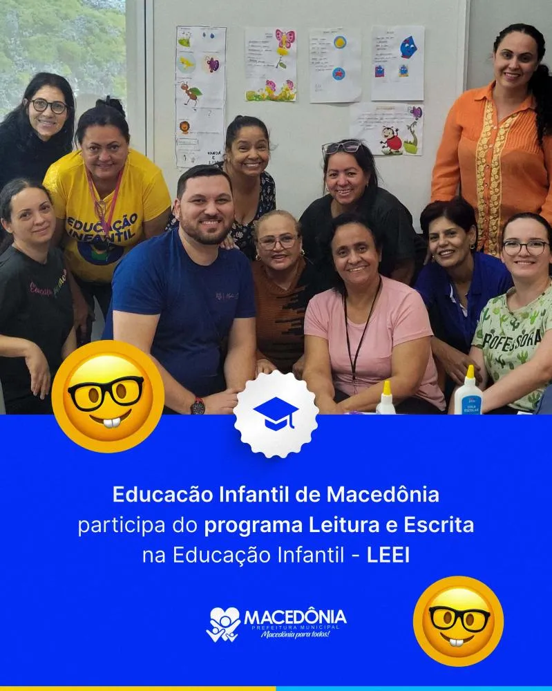 Educação infantil de Macedônia participa do Programa Leitura e Escrita na Educação Infantil