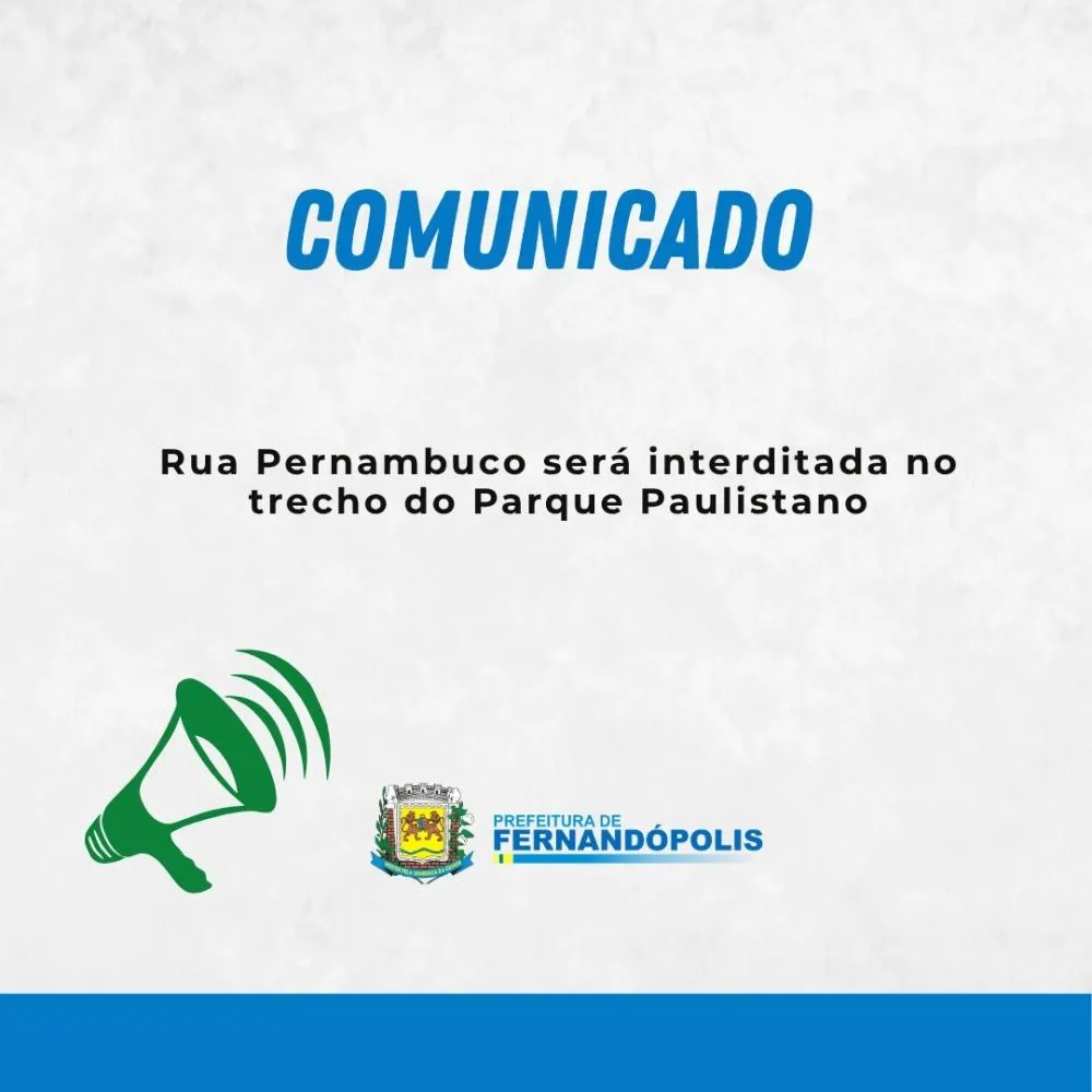 Rua Pernambuco será interditada no trecho do Parque Paulistano