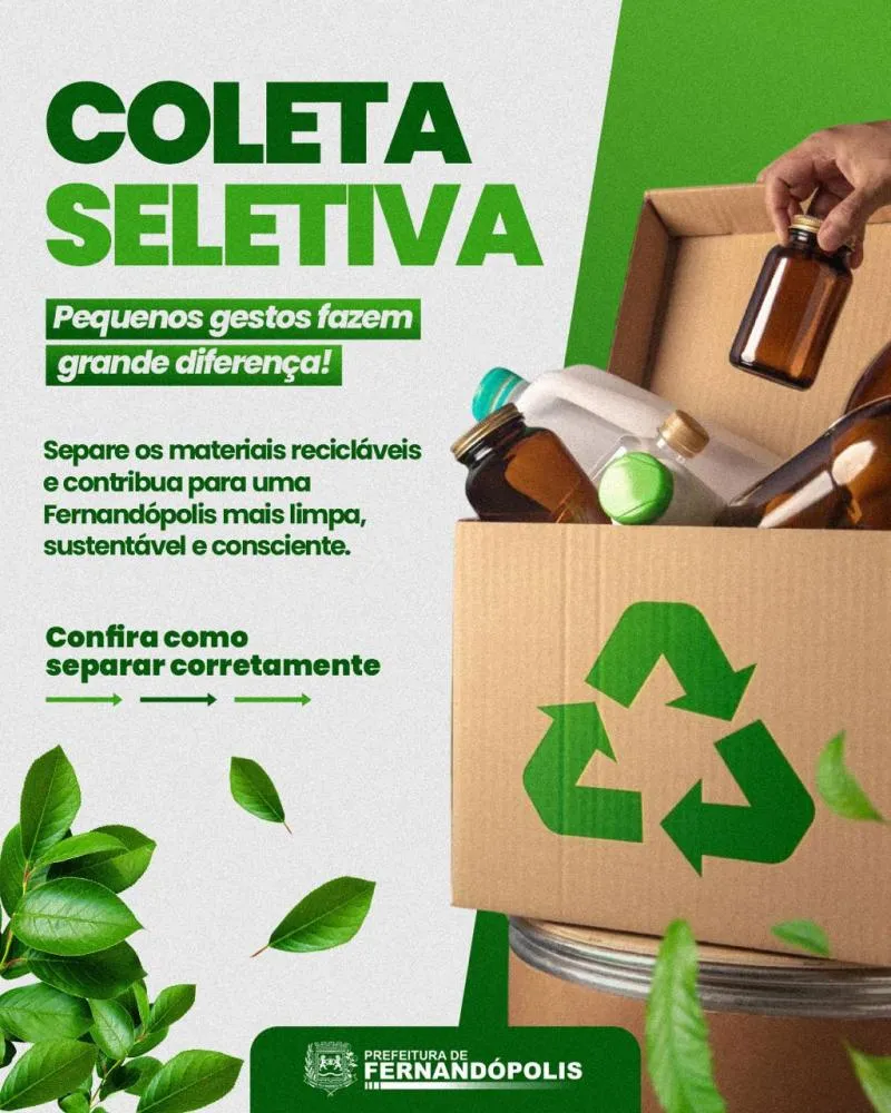 Meio Ambiente orienta sobre descarte correto de materiais recicláveis