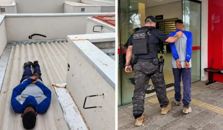 Condenado tenta fugir pelo telhado, mas é capturado pela Deic em na região