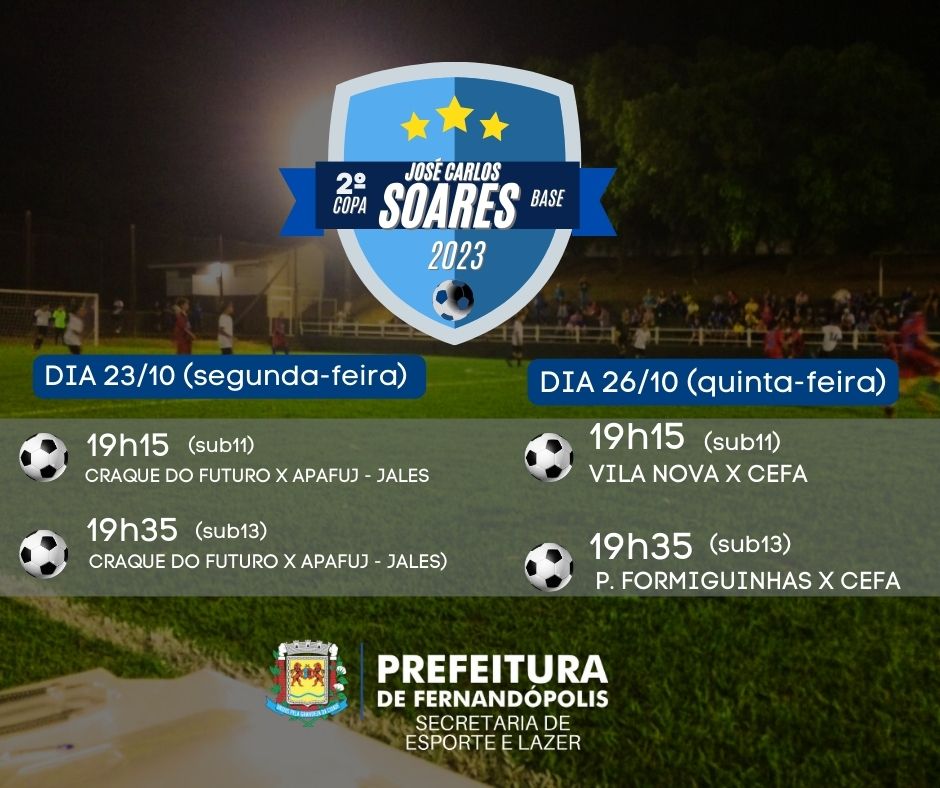 Definidos os semifinalistas da 2ª Copa Soares de futebol 