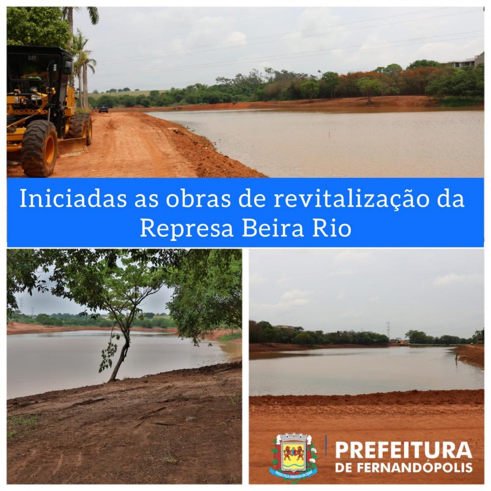 Iniciadas as obras de revitalização da Represa Beira Rio 