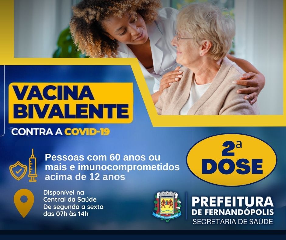 Vacinação da Bivalente passa a ser feita exclusivamente na Central da Saúde 